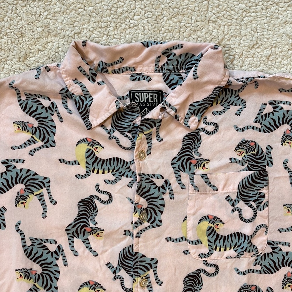 Snow Tiger All Over Print Button Up - image 3